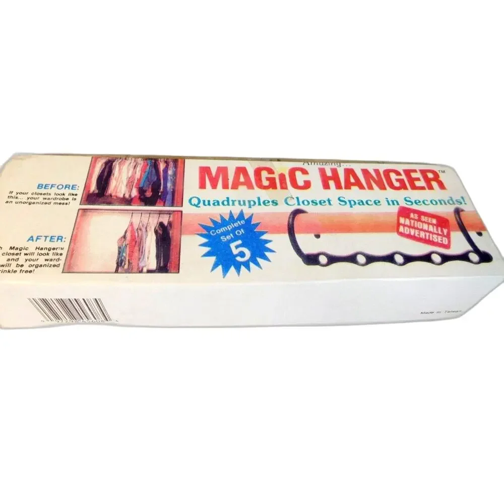 Vintage Magic Hanger Lot 8 Boxes Closet Space Saving Organizer As Seen On TV 90s